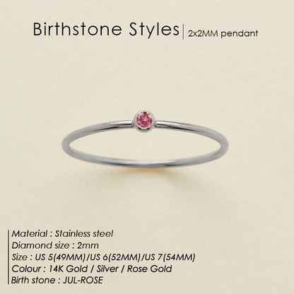 Dainty Birthstone Ring