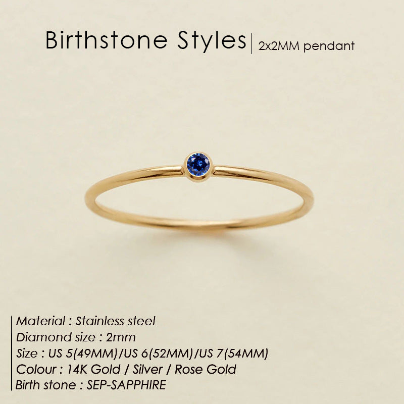 Dainty Birthstone Ring
