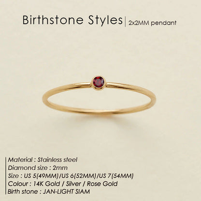 Dainty Birthstone Ring