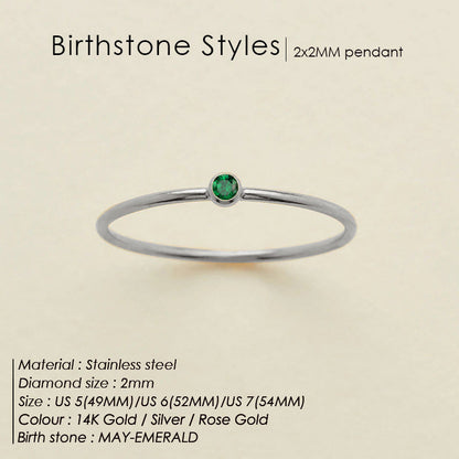 Dainty Birthstone Ring