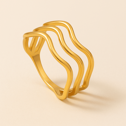Wave Trio Ring