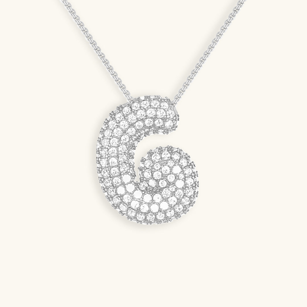 Hailey Bubble Initial Necklace