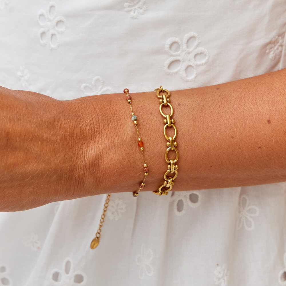 Lulu Beaded Stone Bracelet