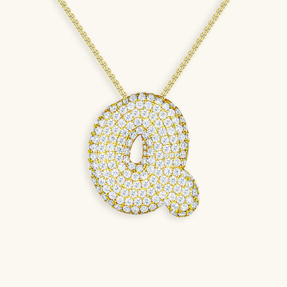 Hailey Bubble Initial Necklace