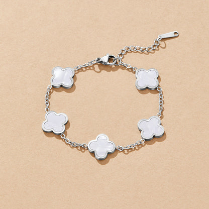 Silver Clover Bracelet