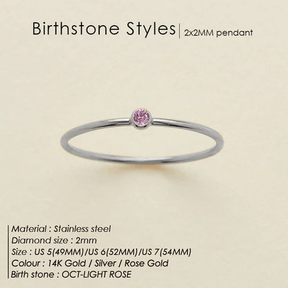 Dainty Birthstone Ring