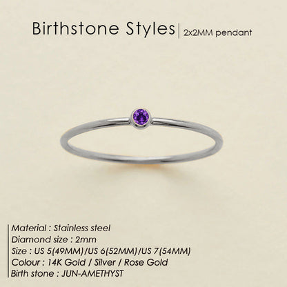 Dainty Birthstone Ring