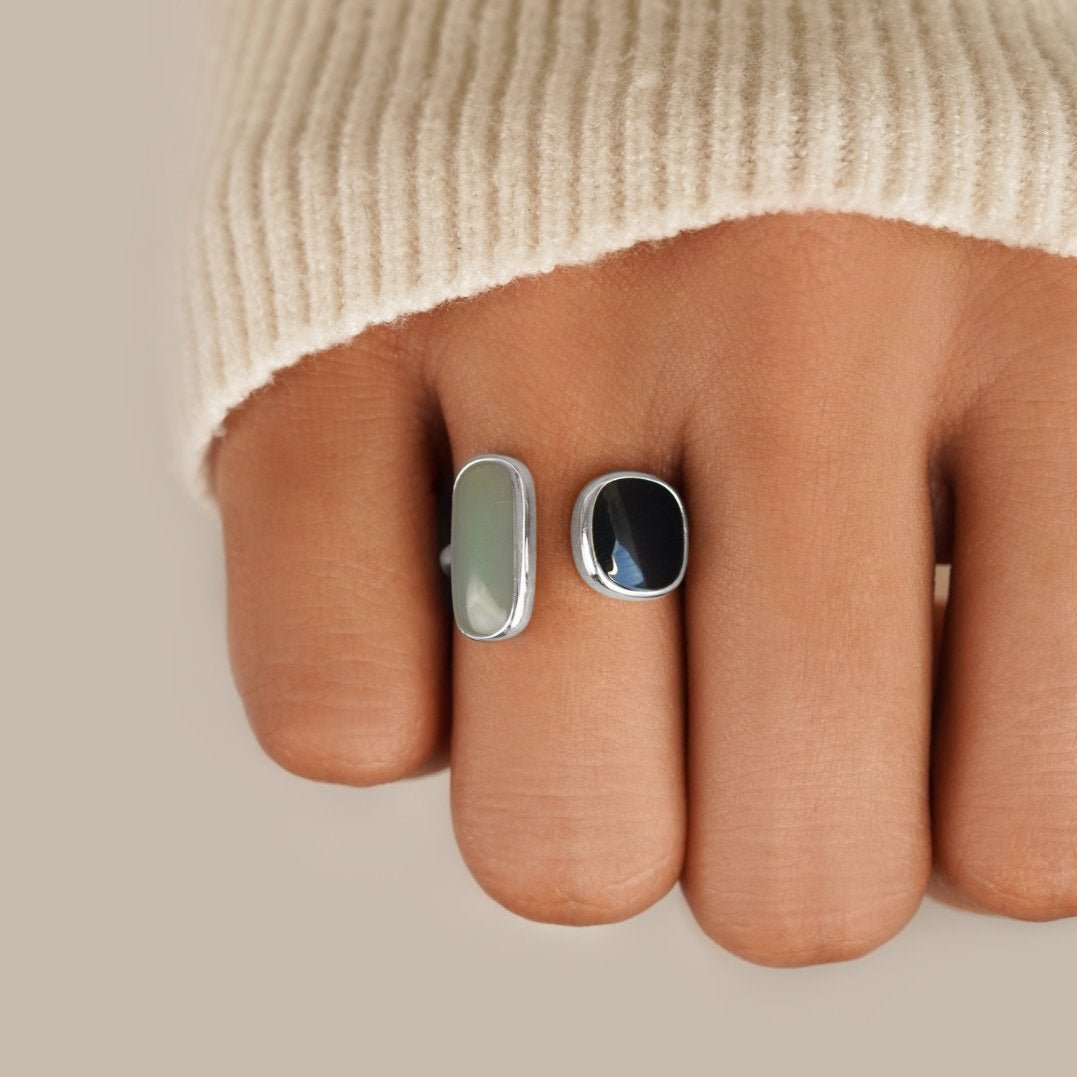 Aquamarine Wrap Silver Ring