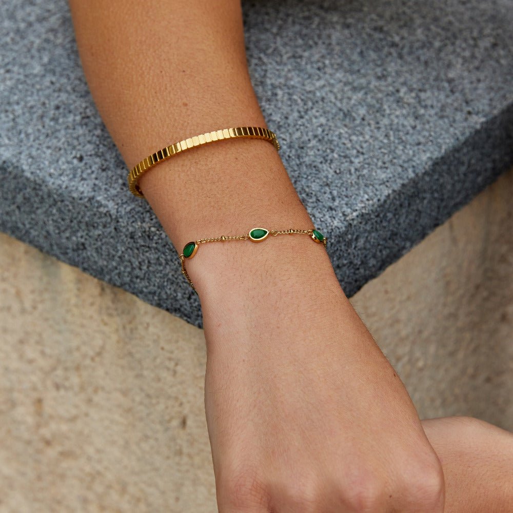 Arizona Green Stone Bracelet