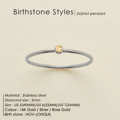Dainty Birthstone Ring