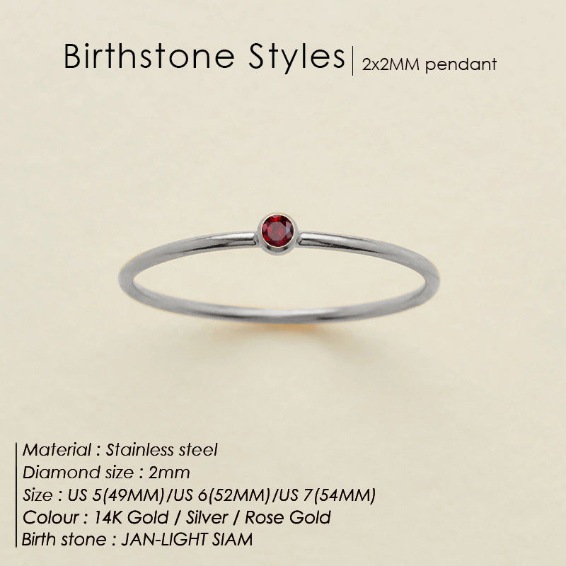 Dainty Birthstone Ring