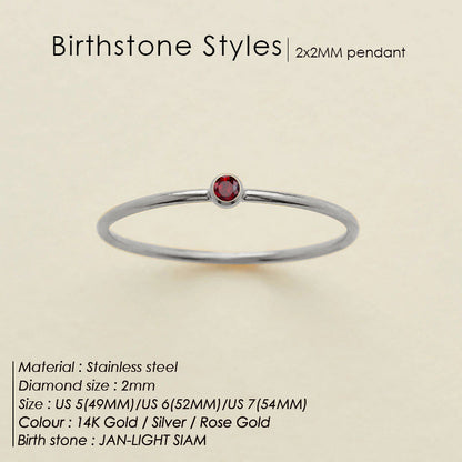 Dainty Birthstone Ring