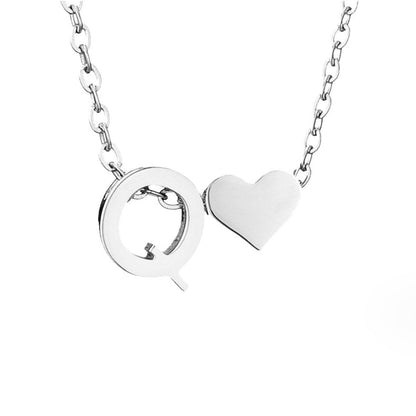 Forever Love & Letter Silver Necklace