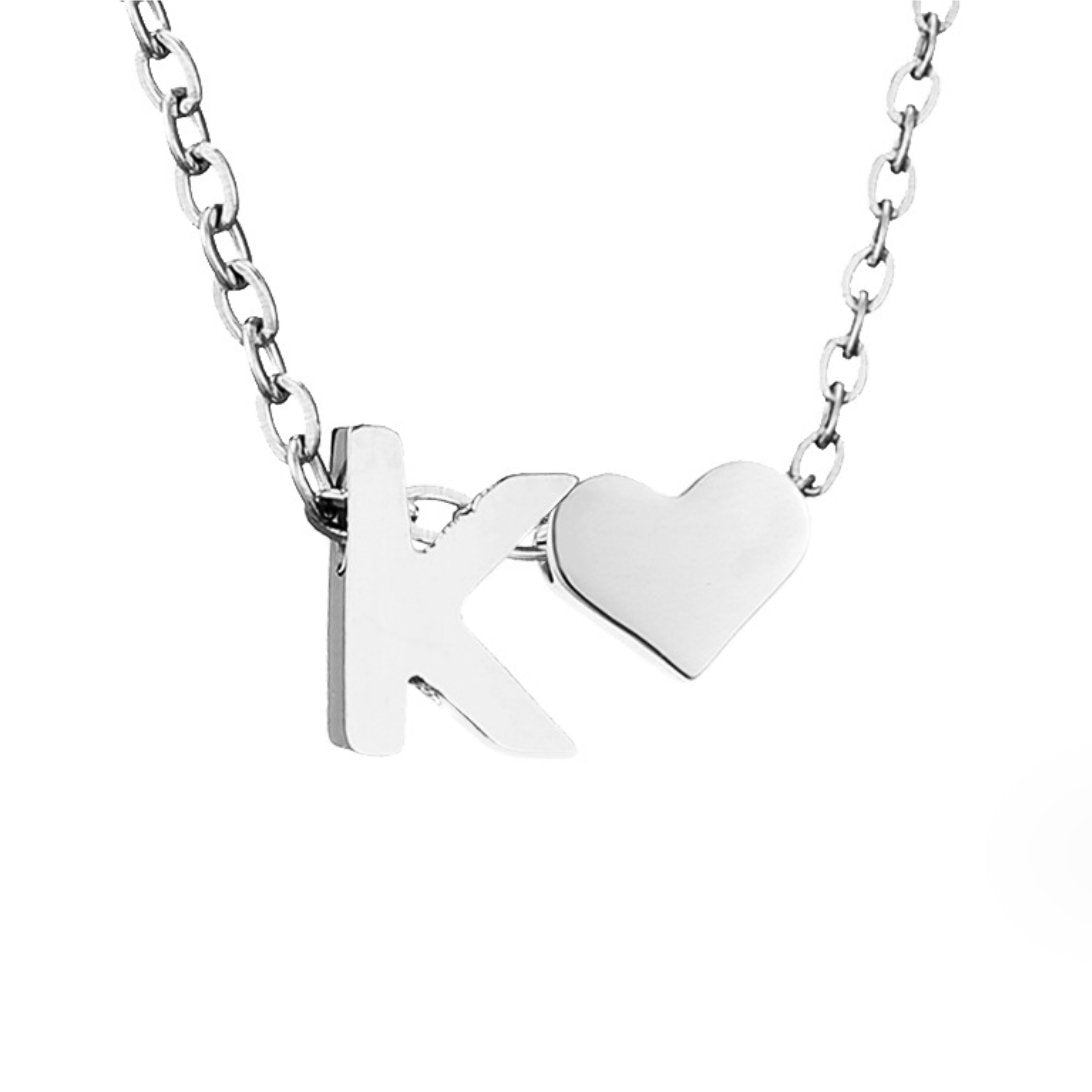 Forever Love & Letter Silver Necklace