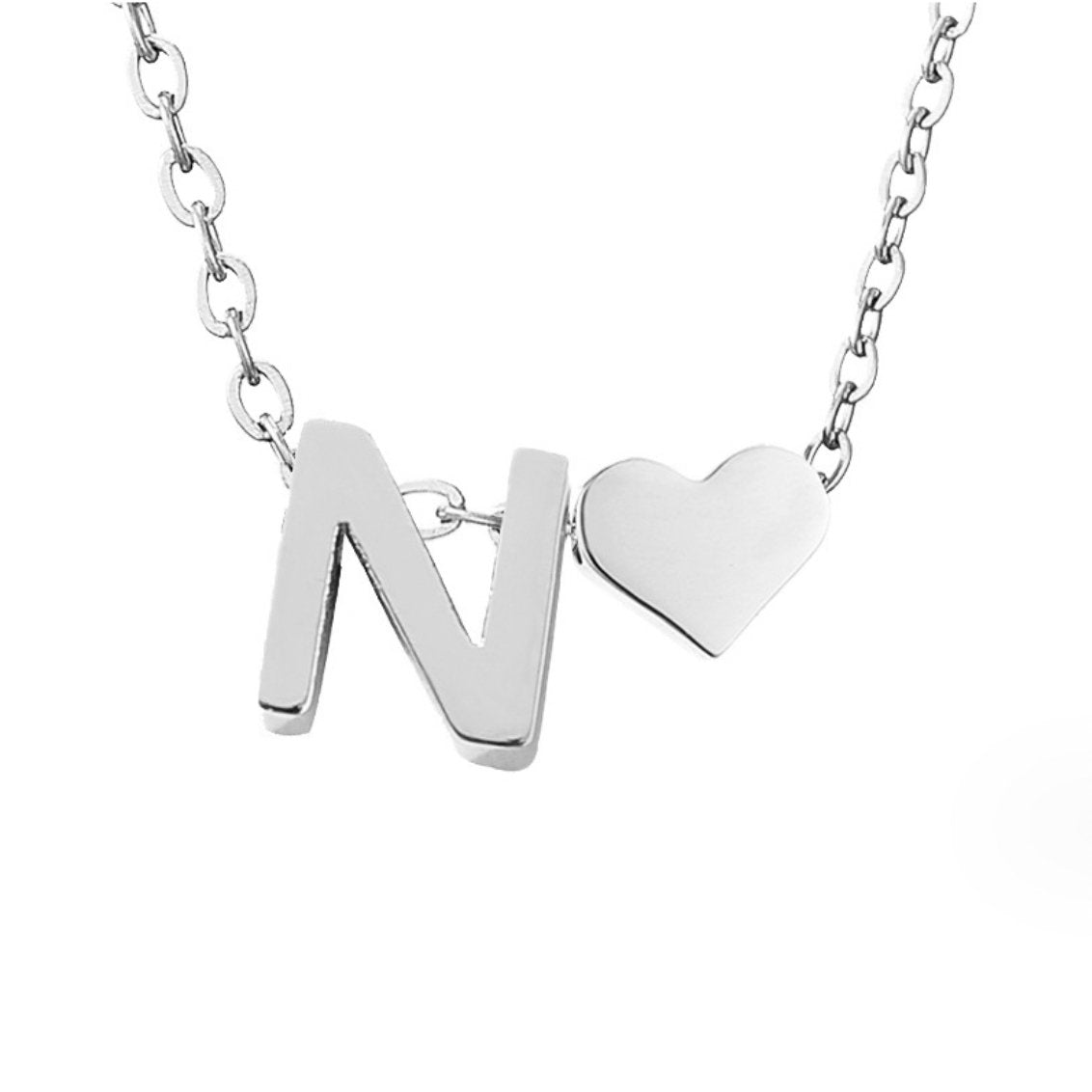 Forever Love & Letter Silver Necklace