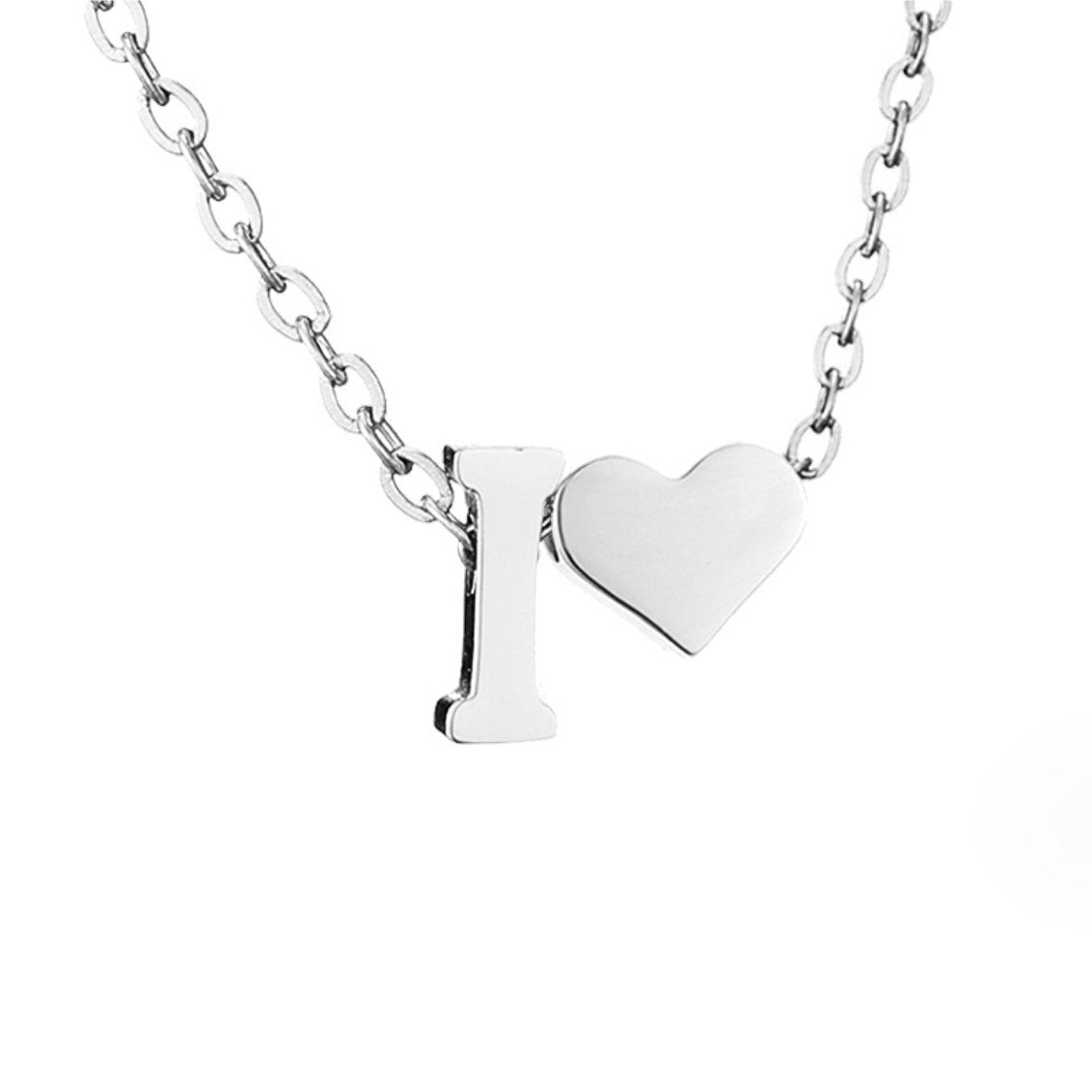 Forever Love & Letter Silver Necklace