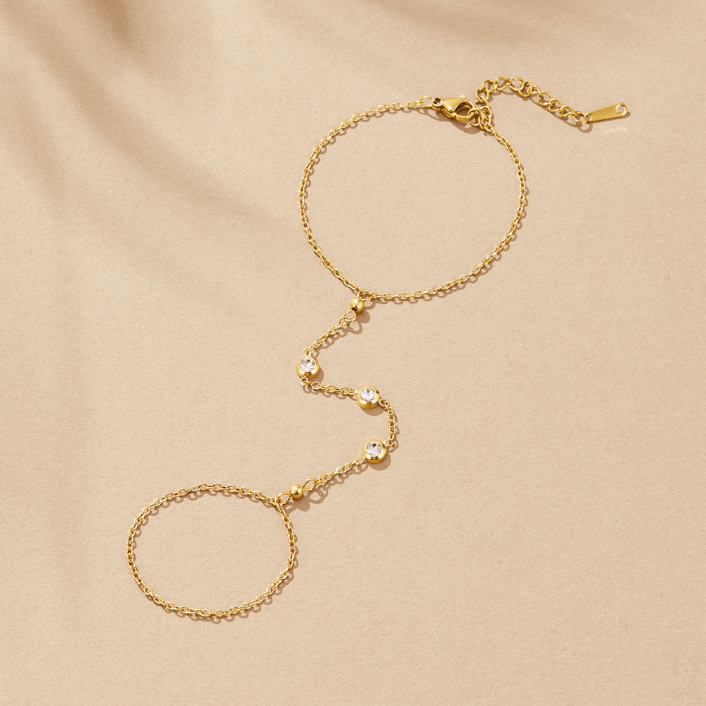 Freya Crystal Hand Chain Bracelet