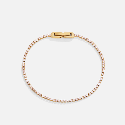Kiera Gold Pink Crystal Bracelet