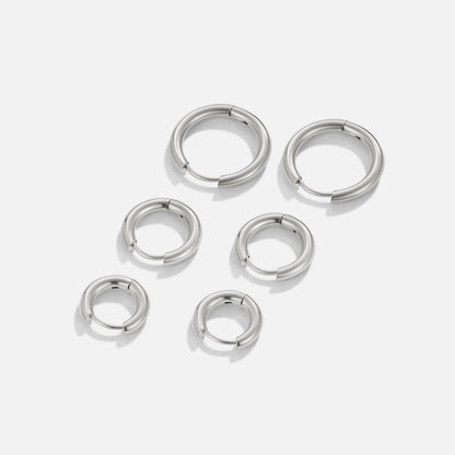 Silver Trio Mini Hoop Set
